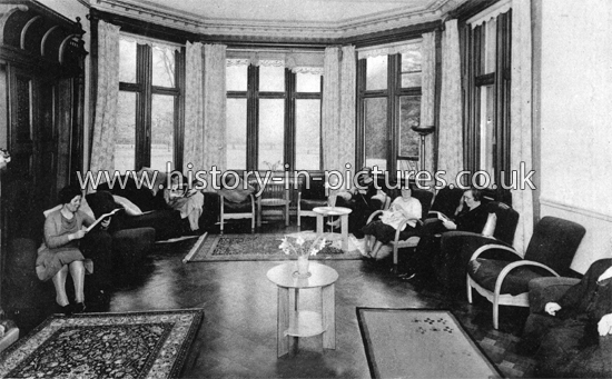 The Large Lounge, Mary Macarthur Home, Stansted, Essex. c.1930's